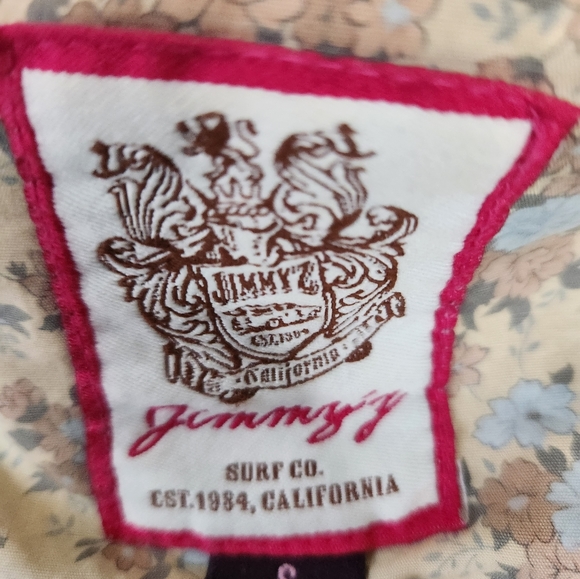 Jimmy'z Surf Co EST 1984 California Jean jacket Juniors Sz Small - Picture 2 of 7